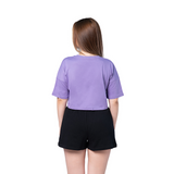 BOX 4 PZ - LD602 - Tshirt crop donna over manica corta 180 gr/m2